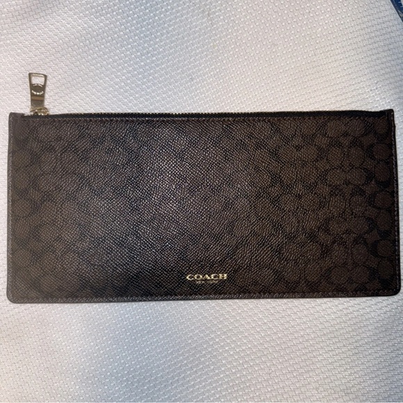 Coach Handbags - Coach Signature Brown Pouch